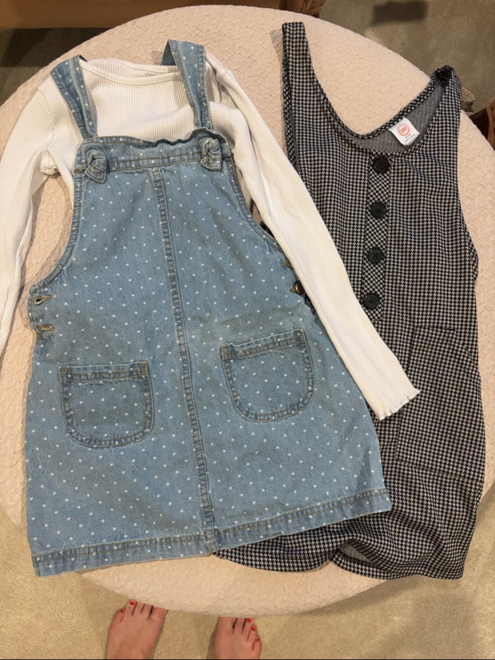 wonder nation Black Gingham Pinafore Dress